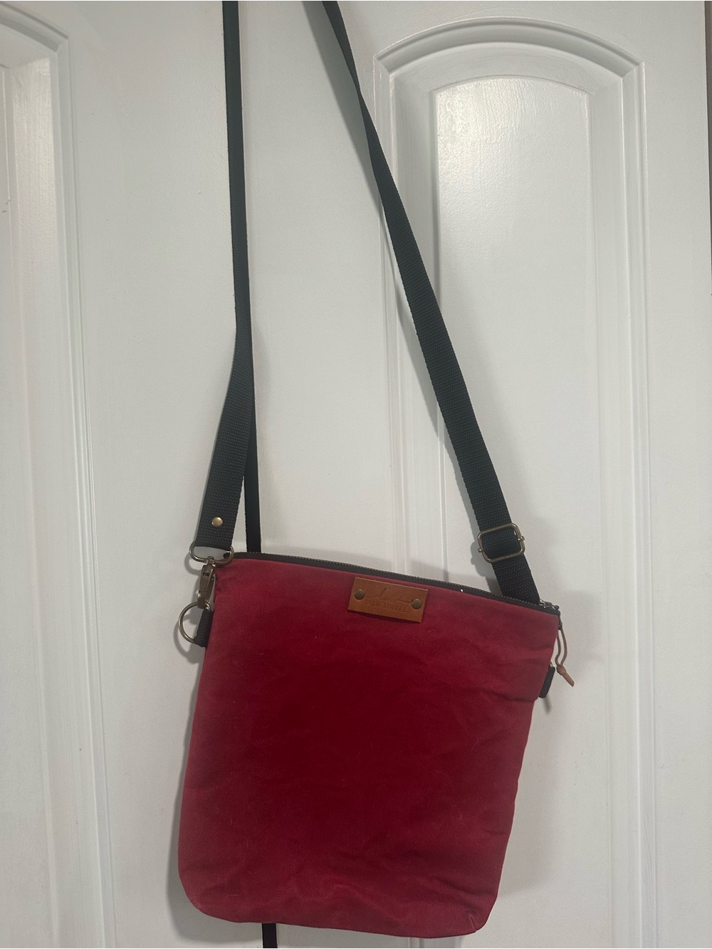Stylish Maroon Crossbody Bag with Black Strap - Comfortable Everyday Carry